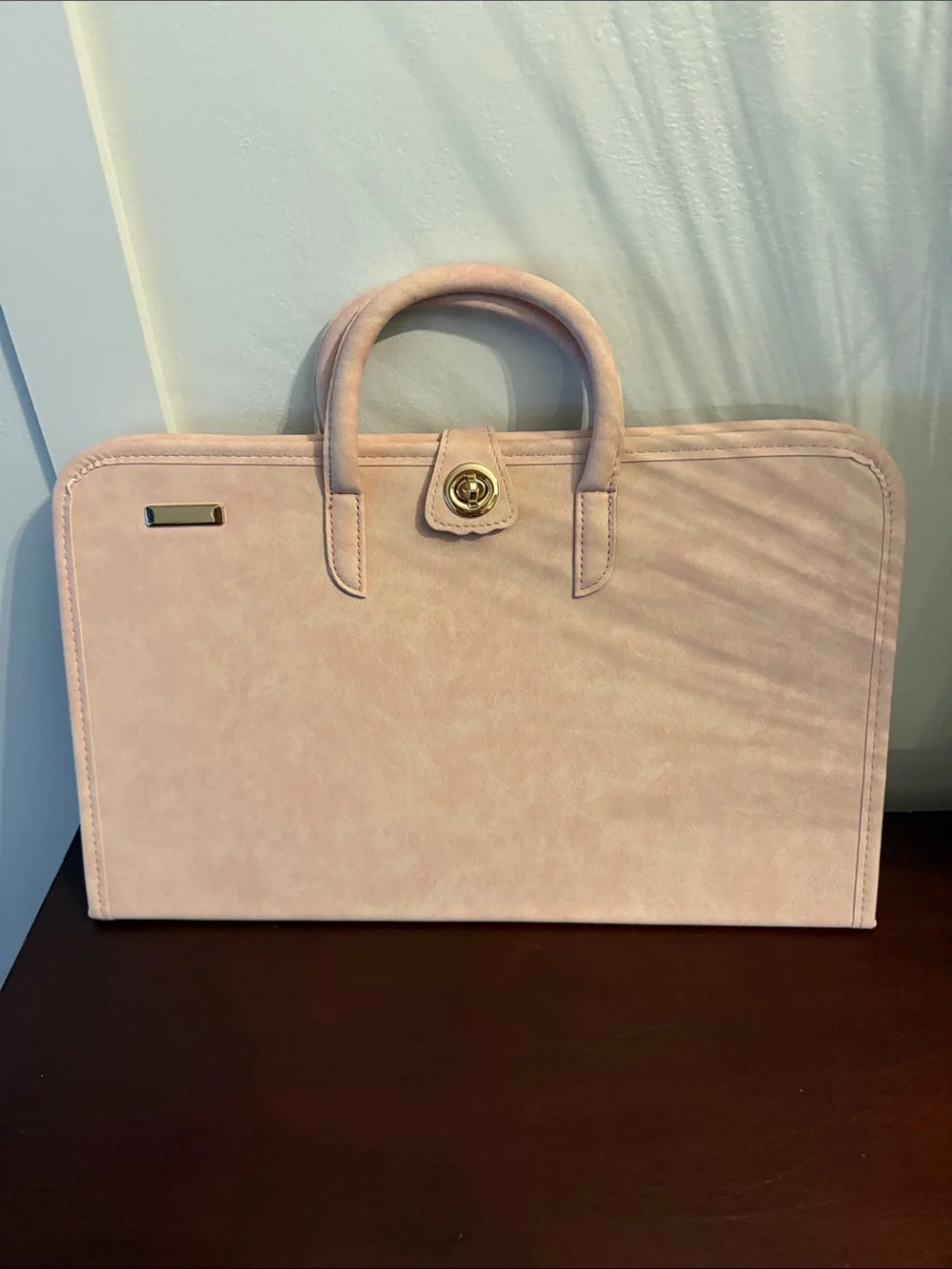 Tablet Carrying Case - Pink Faux Suede